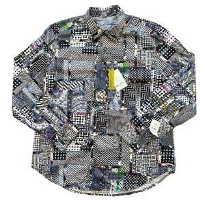 Robert Graham HODGINS Funky Geo Mens Size XL Classic Button Front X-Large NWT
